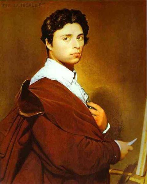 Jean Auguste Dominique Ingres Self portrait at age 24 France oil painting art